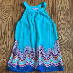 Lilly Pulitzer Rogan silk tank top shirt XS 00